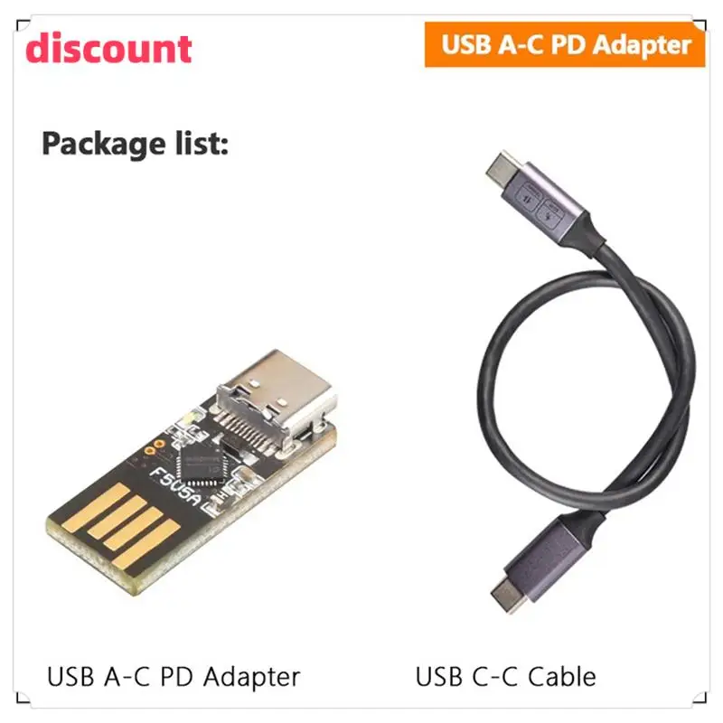 Адаптер для Raspberry Pi5 USB A-C PD с кабелем Mini PD Trigger Активация Мощность USB-A к USB-C для Raspberry Pi 5