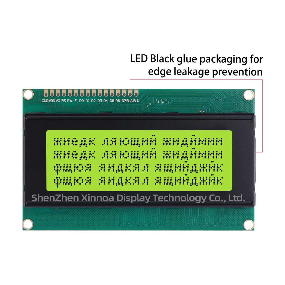 Russian European Hebrew 5V 2004 LCD Modular Gray Film Black Text 20X4 HD44780 ST7066 EQV Chip Parallel Port 2004A Display