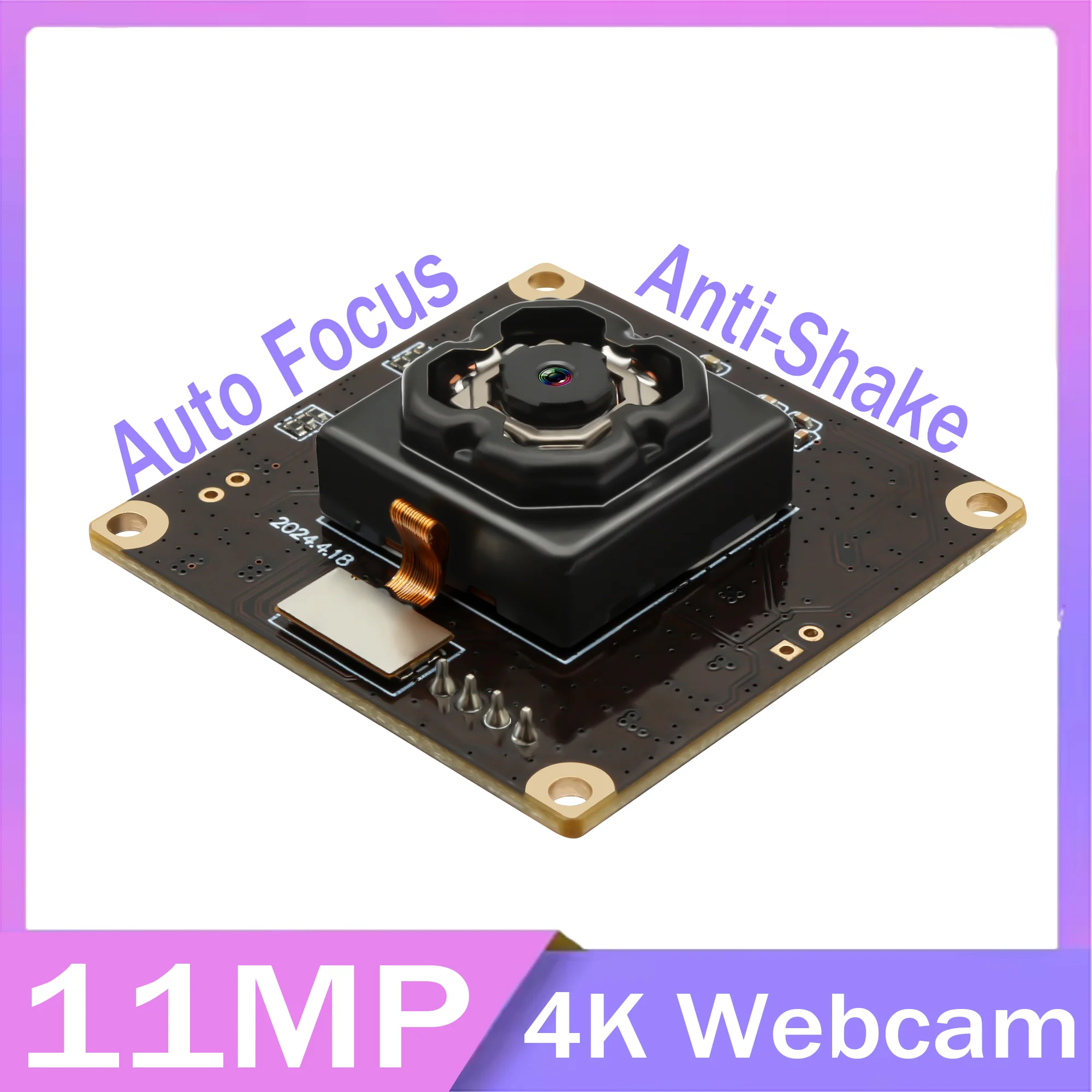 ELP Anti-shake Webcam 11MP Autofocus USB Camera Module for PC 4K 8MP IMX258 industrial HD Webcam Plug&Play with Wide Angle Lens