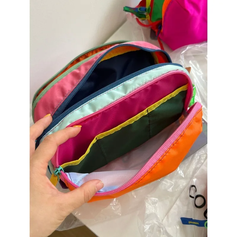 Dopamine Color Wasserdichte Tragbare Kosmetiktasche Multifunktionale Reise-Toilettentasche Bolsa De Maquillaje für Frauen Alltag – Detail 6