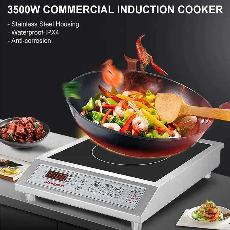 Commercial Induction Cooktop Induction Burner Lower Power Even Heating Hot Plate 3500W /220V Induction Cooker