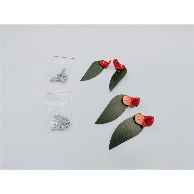 Carbon Fiber Dual Trim Tabs for 70-85cm Electric/Nitro Mono Hull RC Racing Boat, Turn Fins Replacement for Improved Stability