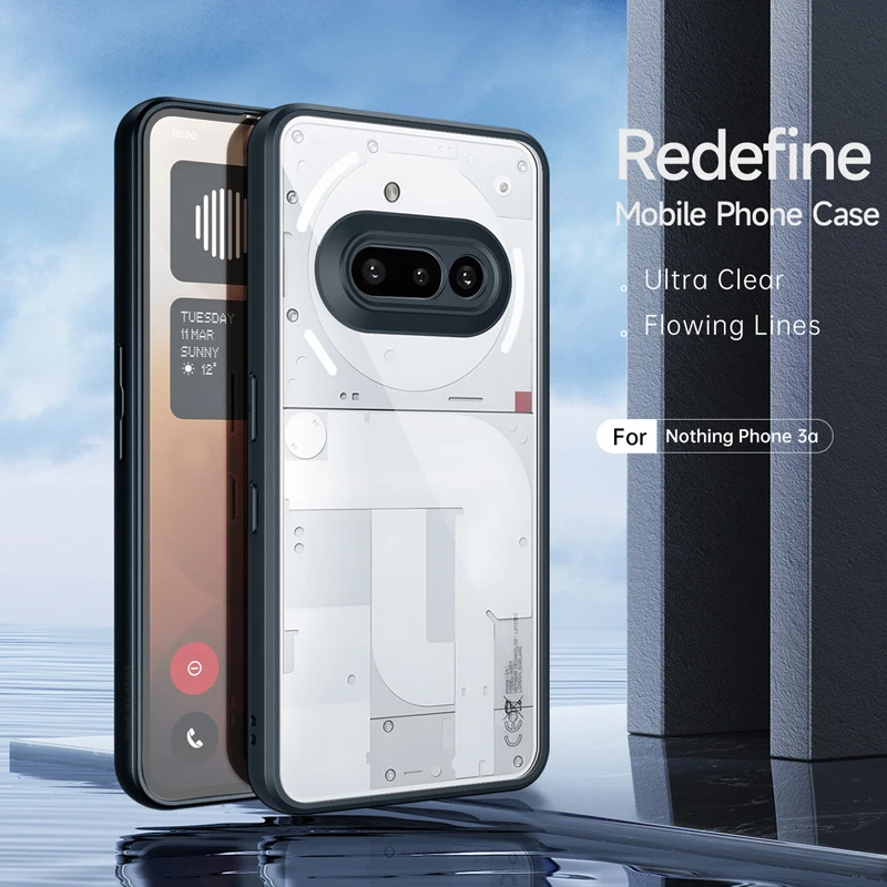 ل لا شيء الهاتف 3A الشيخول DUX DUCIS Aimo سلسلة المضادة للبصمة الصلب PC + غطاء هاتف شفاف غير لامع من البولي يوريثان