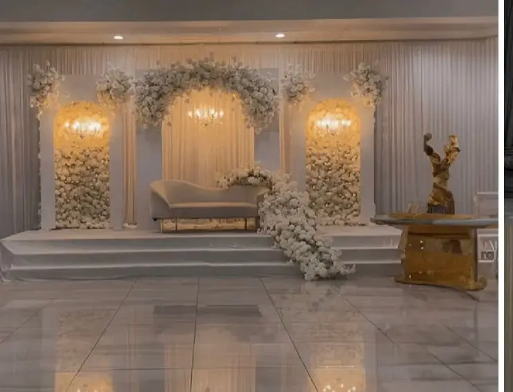 Top Luxury Amazing White Arch 3d Flower Wall Arch Curved Backdrop Ideas For Weddings