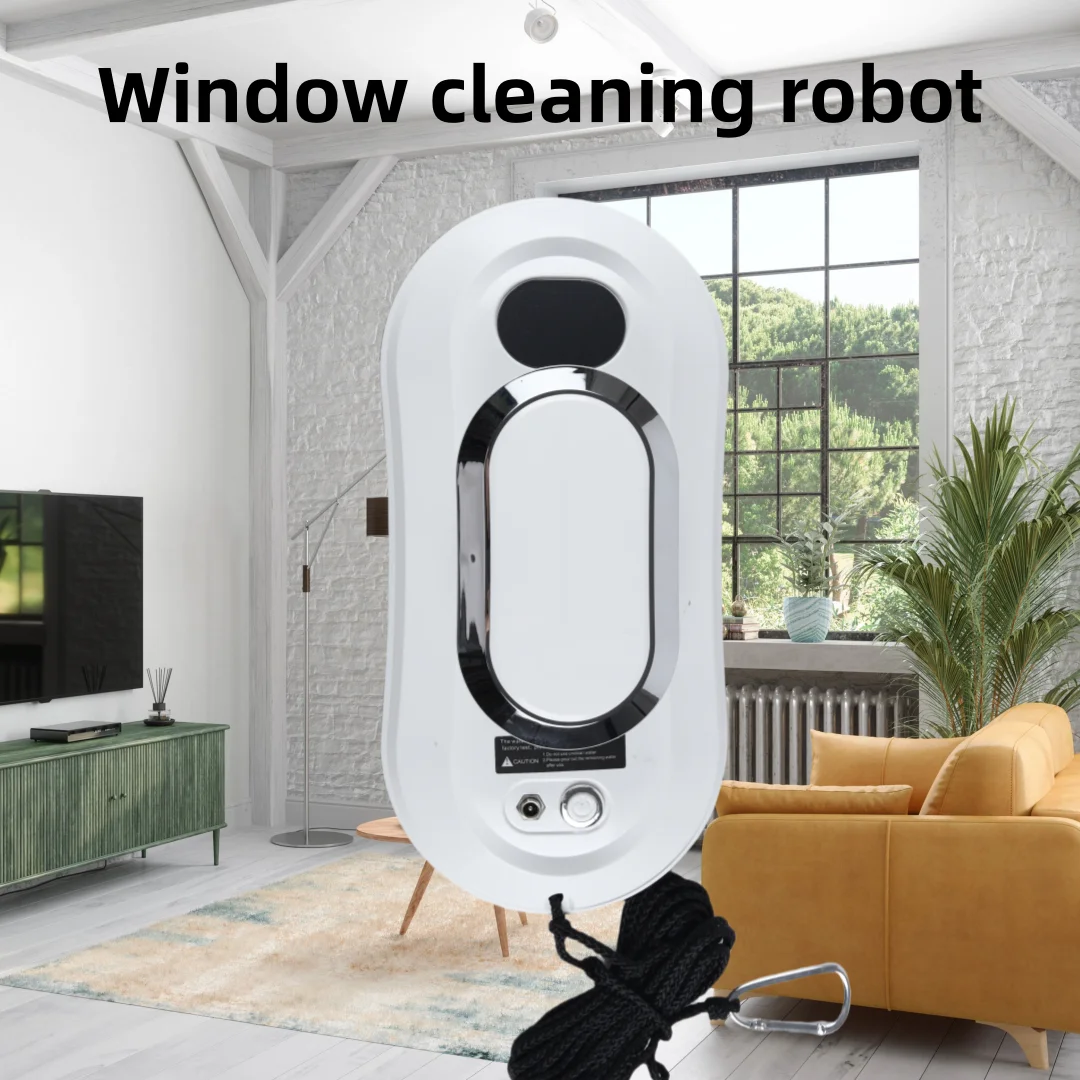 روبوت تنظيف النوافذ الذكي، منظف خارجي شاهق، تنظيف الأرضيات، جهاز التحكم عن بعد ووضعين تلقائيين
