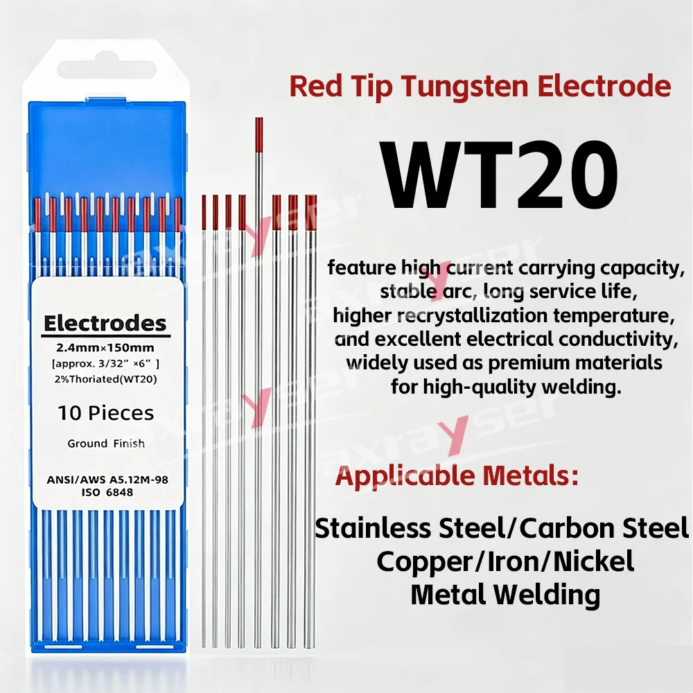 10 Stück/Set TIG-Elektroden WT20 WL15 WL20 WC20 Elektrodennadeln 1,6mm 2,4mm für TIG-Schweißgeräte und TIG-Schweißbrenner – Detail 3