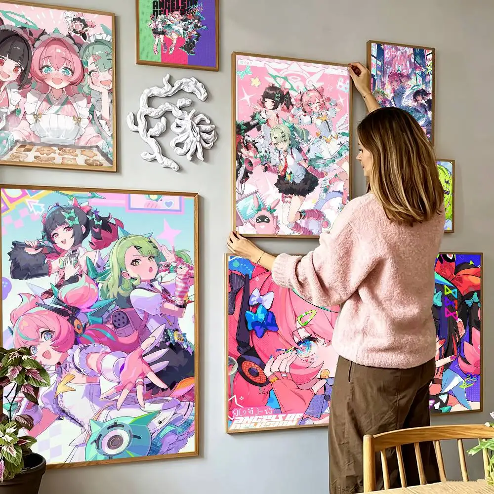 ngels of delusion zzz Sunna Aria nangong yu  Poster High Quality Dorm Living Room Aesthetic Wall Decoration Painting Stickers