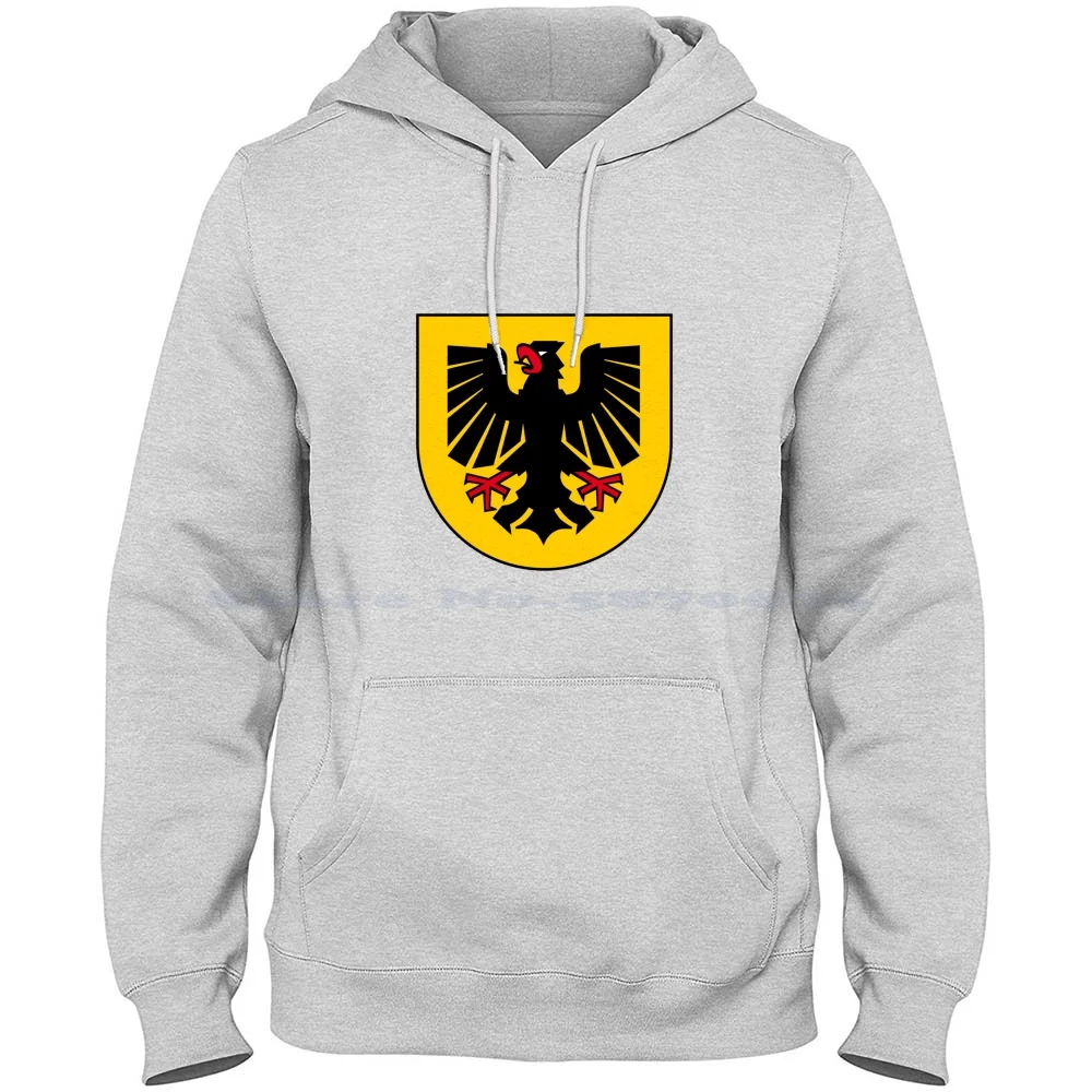 Dortmund North Rhine Westphalia Germany Coat Of Arms 100% Cotton Hoodie Dortmund North Rhine Westphalia Germany Coat Of