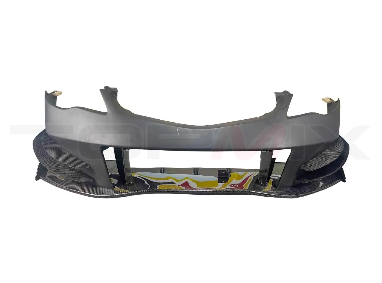 Real Carbon Fiber + Fiber glass JSracing Style Front Bumper fit for Honda Civic Type-R FD2