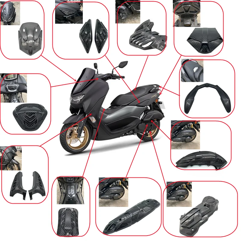 Modified motorcycle nmax2020 nmax2021 nmax 155 V2 accessories 11pcs carbon fiber fairings body part for yamaha nmax2020 nmax2021