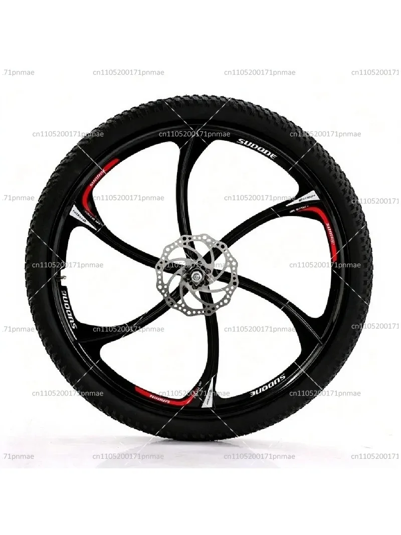 26 Inch Mountain Bike Bearing Six-Knife Integrated Wheelset Disc Brake Magnesium Aluminum Alloy Wheel Set