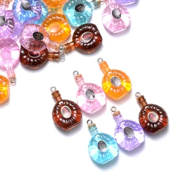 10Pcs cLASSIC Design Resin Oval shape Charms Mixed Drinks Alcohol Bottle Charms For Jewelry Making Necklace DIY Accessories