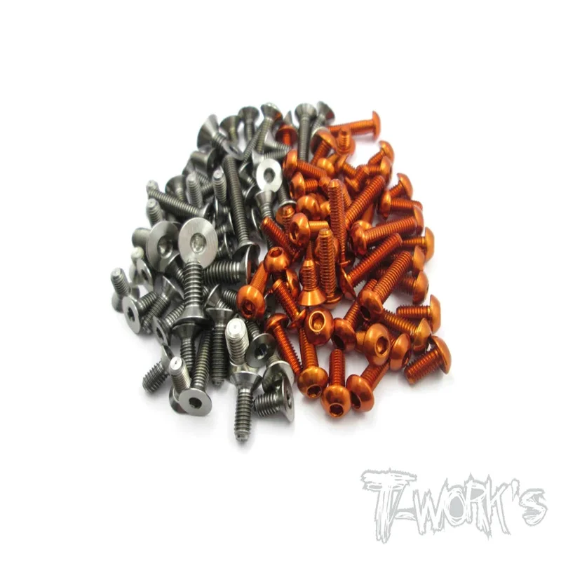 

Original T works TASS-T4-19 64 Titanium &7075-T6 Screw set 109pcs.(For Xray T4 2019) Rc part