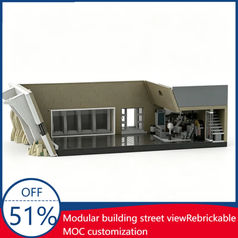 

2280PCS MOC Creative Sci-Fi Garage Diorama Model DIY Assembly Building Blocks Educational Toy Gifts For Children And Collection