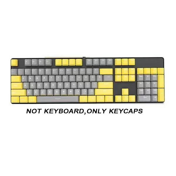 NONE 104 Stück ABS Universal mechanische Tastatur Tastenkappen ergonomische leere Tastenkappen für Cherry MX Tastatur Ersatz OEM hintergrundbeleuchtete Tastenkappe 5