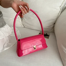 Top Handle Shoulder Bag for Women Patent Leather Handbag Party Evening Clutch Y2K Coin Wallet for Cocktail Prom Summer Bag