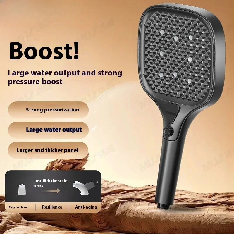 Large Panel High Pressure High Flow Shower Head | Detachable Universal Bathroom Faucet Attachment