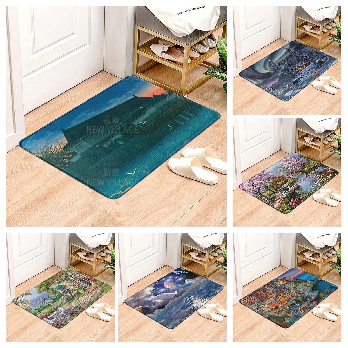 House entrance carpet Home Colorful animals doormat  Room Bath mat Foot mat bathroom non-slip mat Kitchen water absorption mat