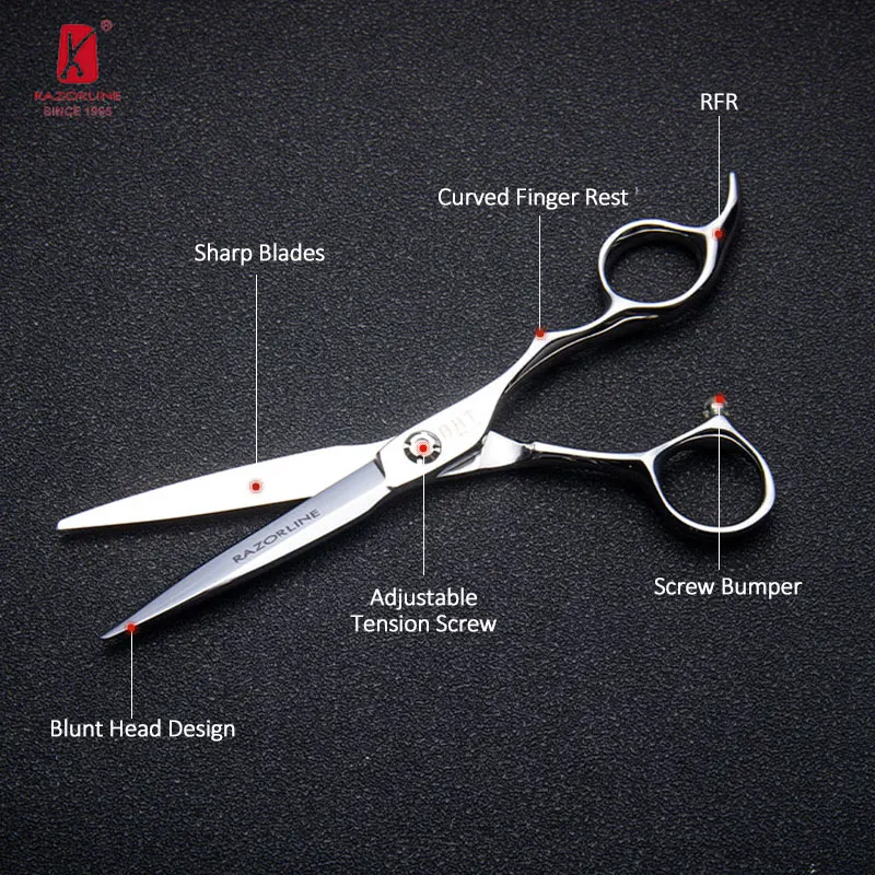 MA03 Beste professionelle JAPAN DAMASCUS High-End Sharp Razor Barber Blending Haircutting Friseur Trockenschneideschere
