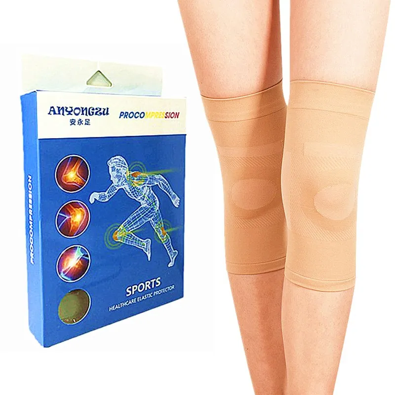 Professional Skin-friendly Protective Pressure Sports Knee Sleeve Silicone Non-slip Relieve Pain Breath Absorbent Knee Protector