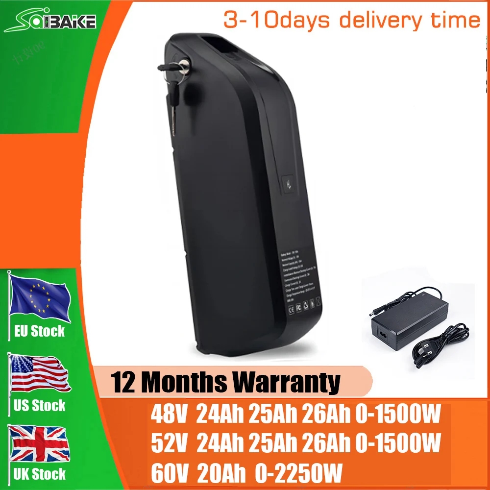 

Аккумулятор Polly Ebike 21700 52 В 48 В 26 Ач Электрический велосипедный аккумулятор Downbtube для комплектов двигателей 350 Вт, 500 Вт, 750 Вт, 1000 Вт, 1500 Вт