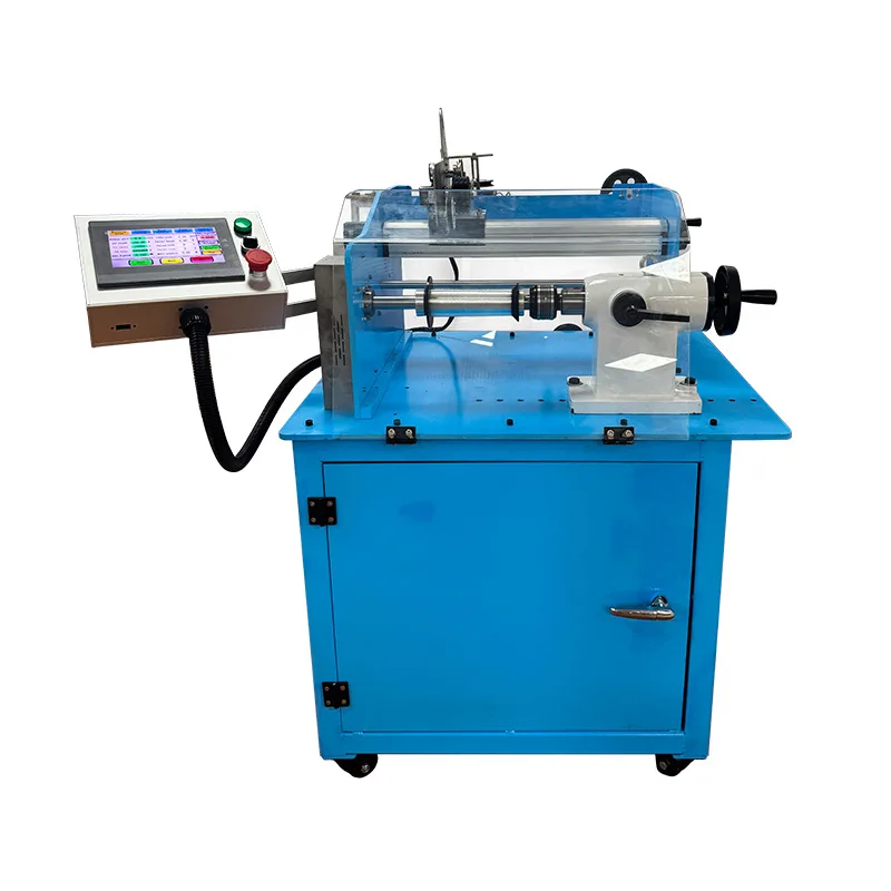 （2026）Single Layer Plus Parallel Coiling Fiber Optic Inner Wire Laying Glue Wrapping PLC Core 220V/110V Plastic Winding Machine