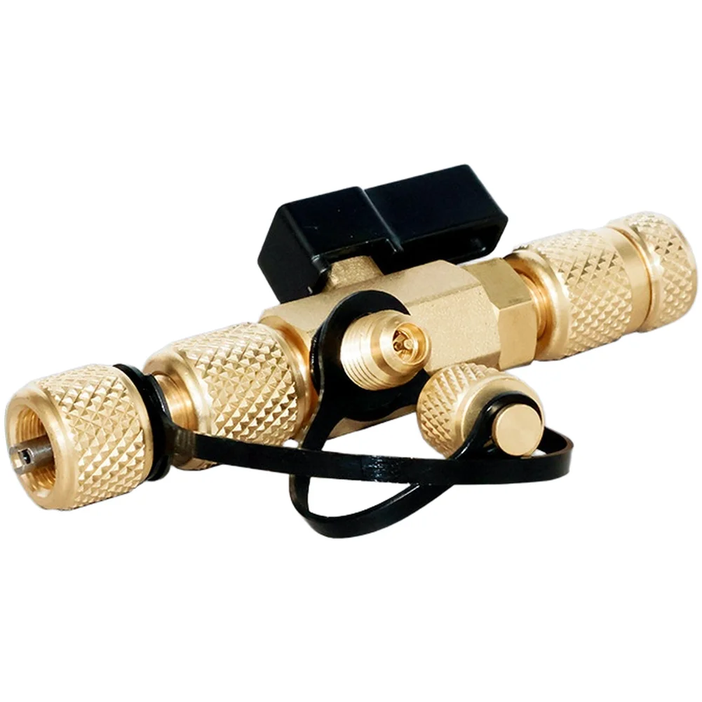 For AC Cooling System Valve Core Remover VCR1 Tool Copper Gold Finish 1/4 inch and 5/16 inch Connection Options