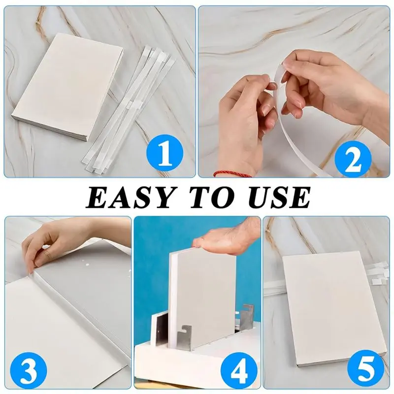 ABGG-50 Pcs Glue Strips With Mesh Backing, Thermal Glue Strips For Book-Binding Hot Melt Adhesive Book Repair Tape
