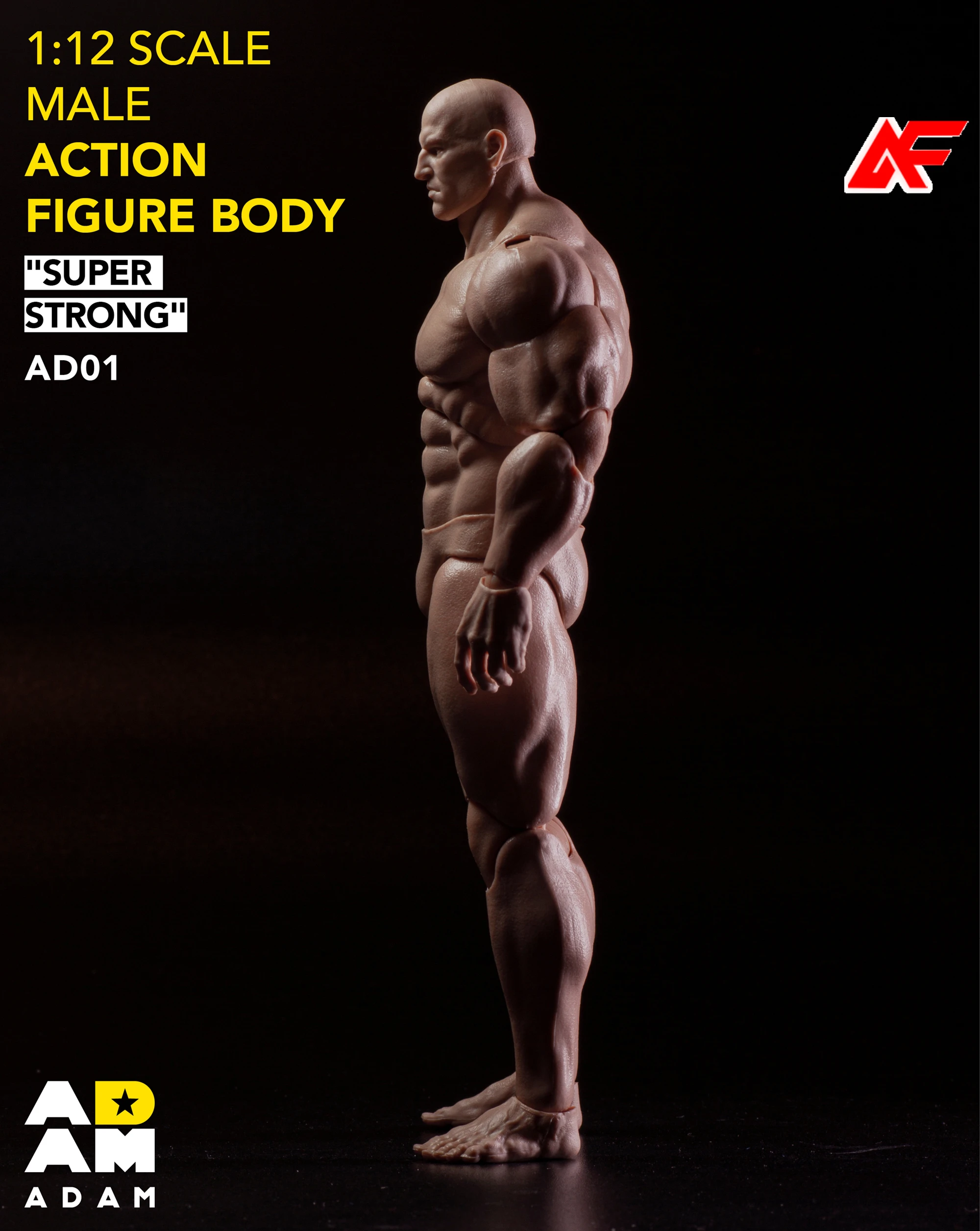 マフトイズ アダム AD01 1/12スケール 男性兵士 超可動筋肉質ボディ ヘッド付き 6インチ アクションフィギュア ドール ﻿