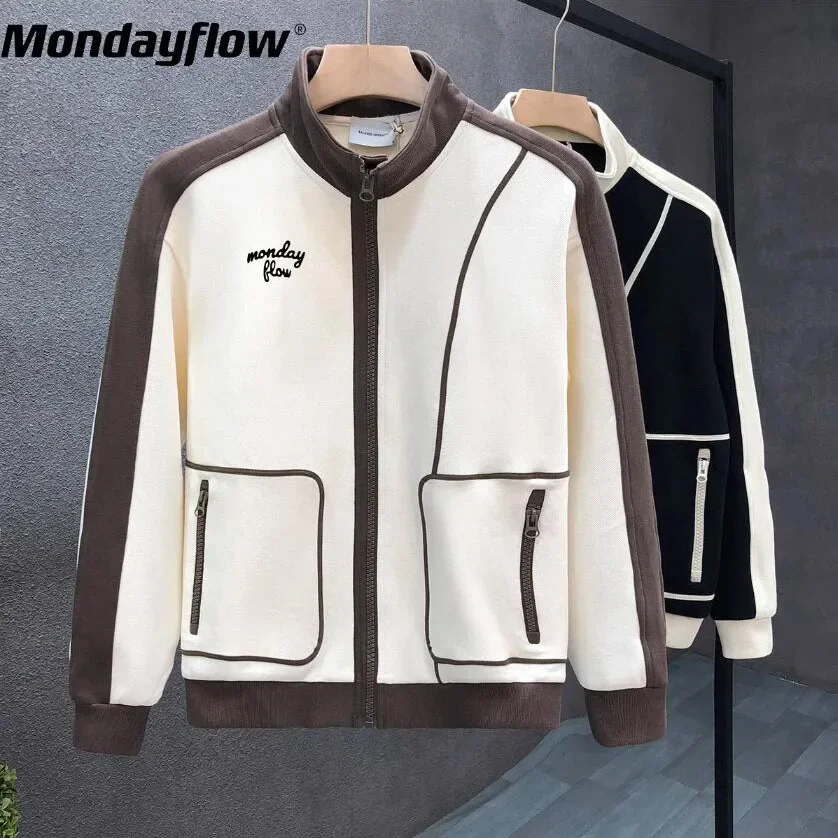 

Monday Flow Spring Golf Bomber Jacket Men Casual Slim Fit Baseball Mens Jackets New Autumn Fashion High Quality Jackets for Men