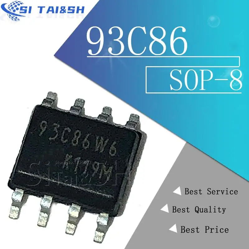 10pieces/lot 93C86 93C86A AT93C86 AT93C86A-10SU-2.7 SOP-8 new