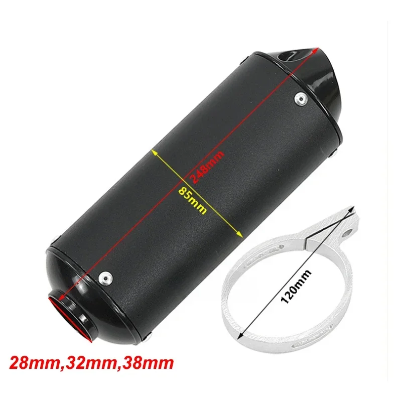Universal 28mm 32mm 38mm Motorcycle ATV Exhaust Muffler Pipe For 125cc 140cc 150cc 160cc Dirt Pit Bike
