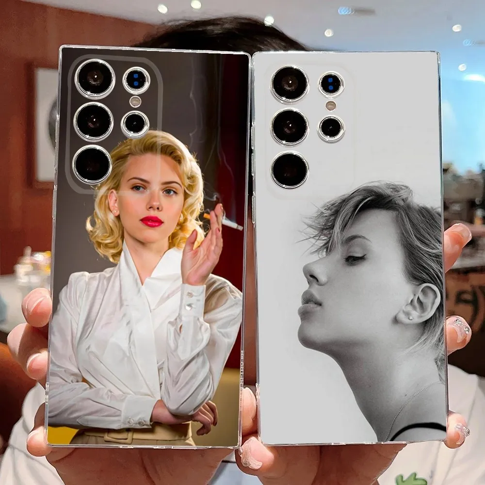 S-Scarlett Johansson  Phone Case Silicone Case For Samsung S30,S23,S21,S22,S20 Ultra,S20 FE lite,S10,S9,S8 PIus Cover Clear