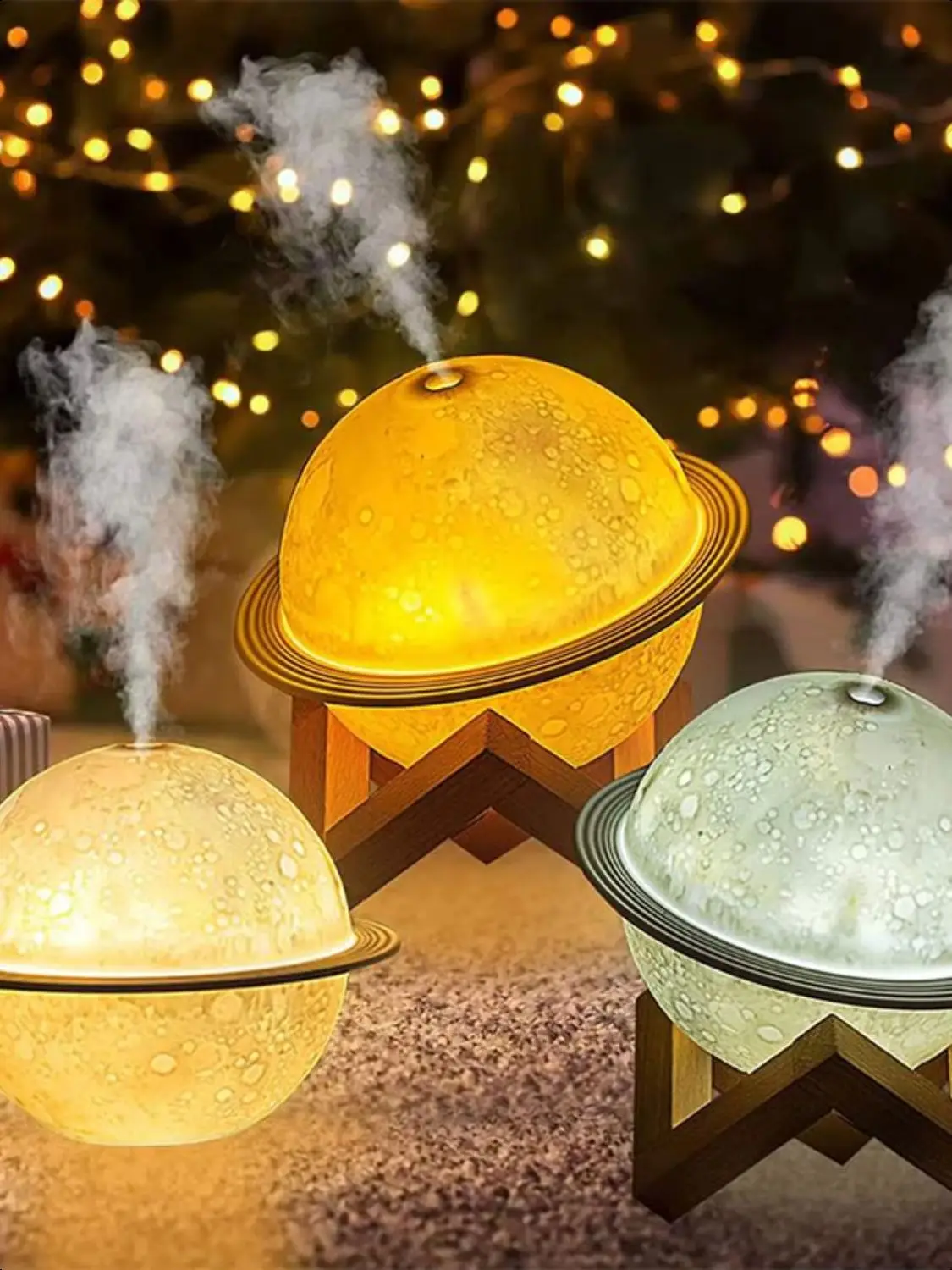 Lunar 200Ml Cool Mist Humidifiers  Oil Diffuser Mini 3D  Lamp Ultrasonic  Room Air Humidifier  Humidifier Humidifier for bedroom