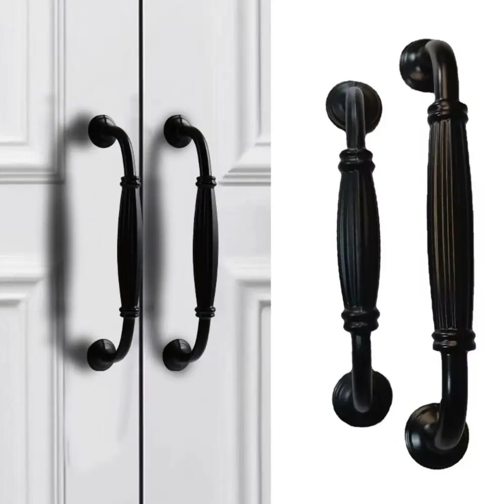 Aluminum Alloy Arched Cabinet Door Handles Retro Style Light Luxury Wardrobe Door Handle Minimalist Multifunctional