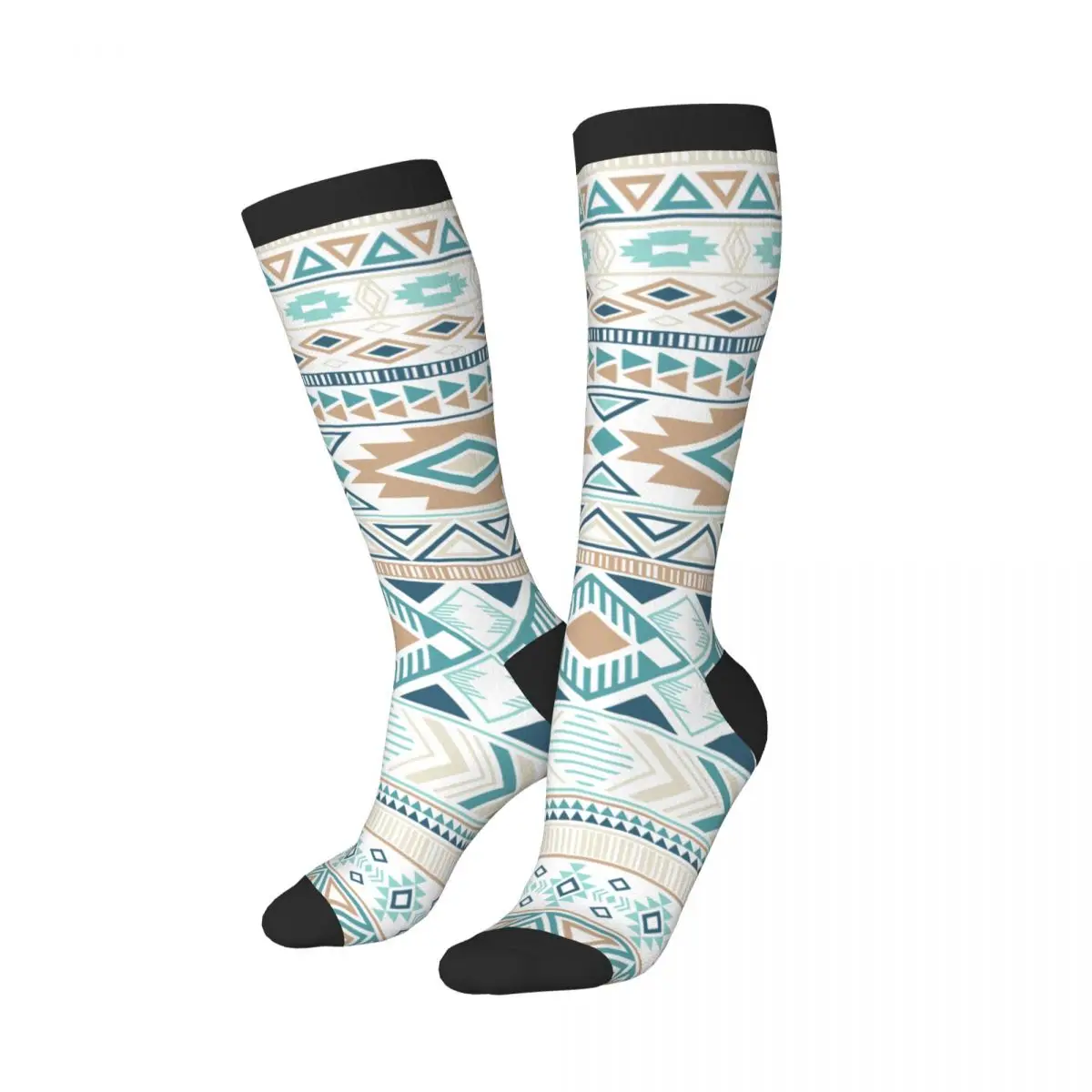 Spring/autumn over the knee socks Aztec Tribal Ethnic Geometric Print school dance long stocking