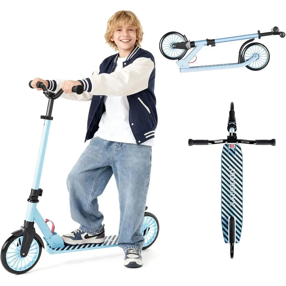 

Lightweight Adjustable Kick Scooter for Kids 5-12 with 4-Level Handlebar and 8-Inch Shock-Absorbing Wheels
