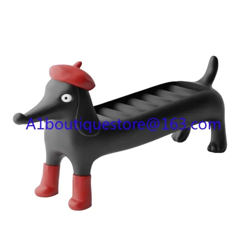 Dachshund ring holder cartoon creative jewelry box storage display stand gift tabletop ornament