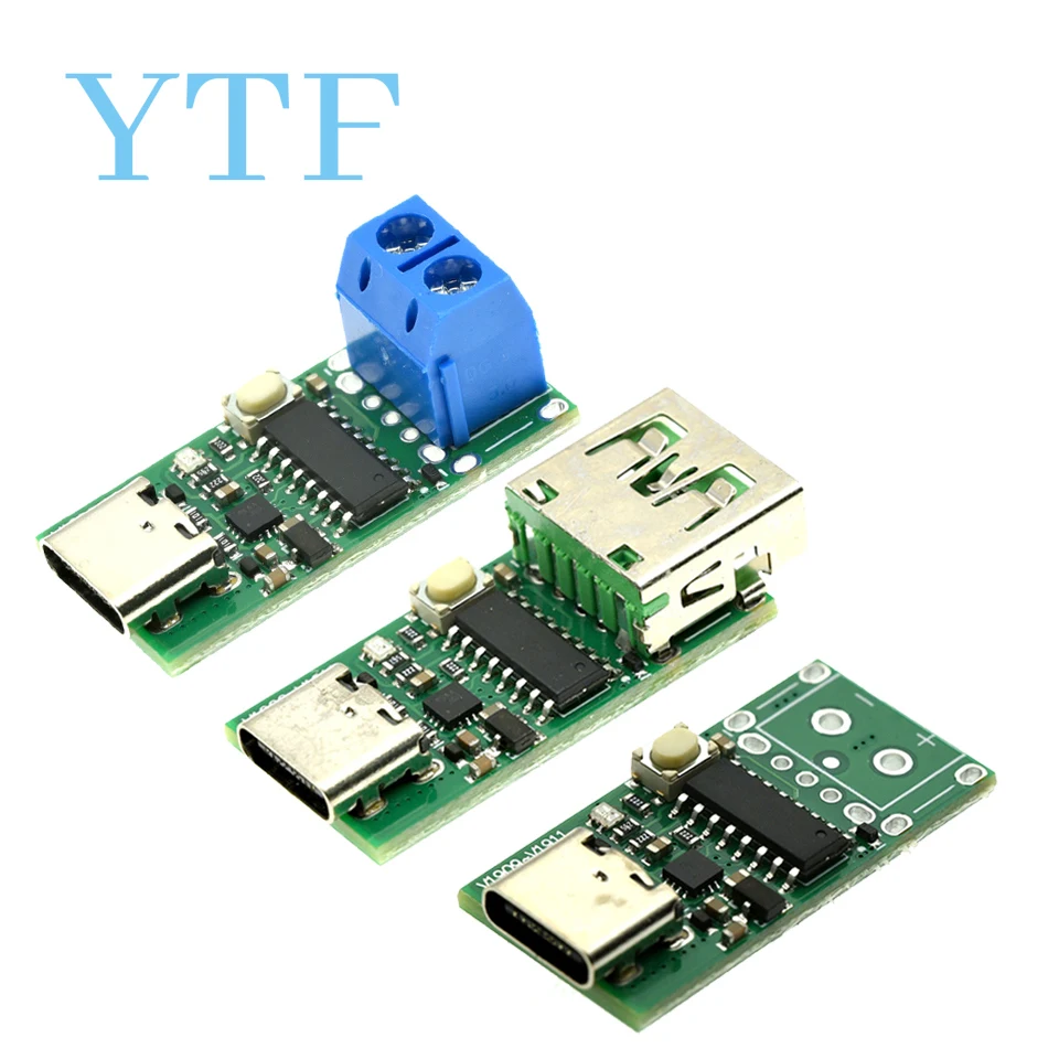 

USB-C PD2.0 3.0 к приманку постоянного тока, триггер быстрой зарядки, детектор опрокидывания, источник питания для ноутбука, изменение к Type-C