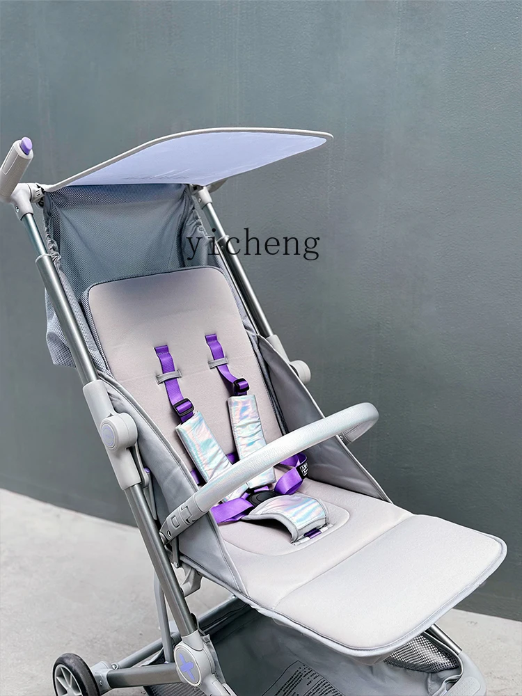 Tqh Lichtgewicht Opvouwbare Draagbare Kinderwagen Zittende En Liggende Baby Kinderwagen Instappen Machine Baby Kinderen Slip Lopen De