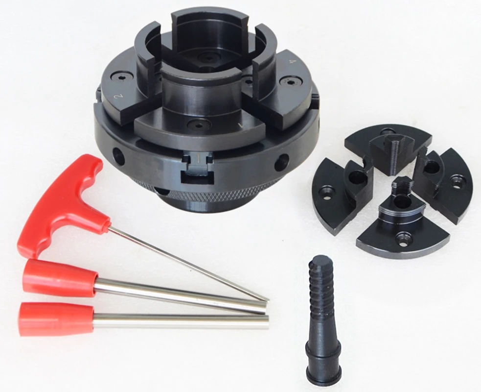 4 inch 6 inch self-centering linkage bevel gear chuck round claw 4 four-claw chuck woodworking lathe woodworking rotary chuck