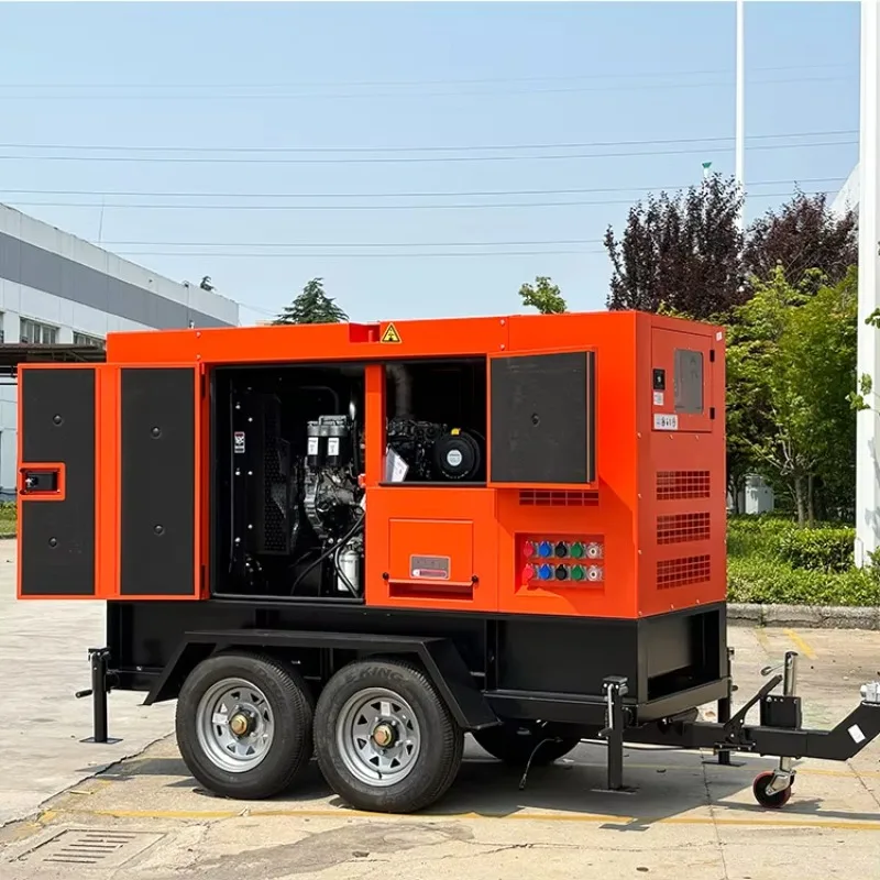 Customized Super Silent Diesel Generator Set For Hotel Emergency Power Quiet Diesel Generator Set Portable Trailer