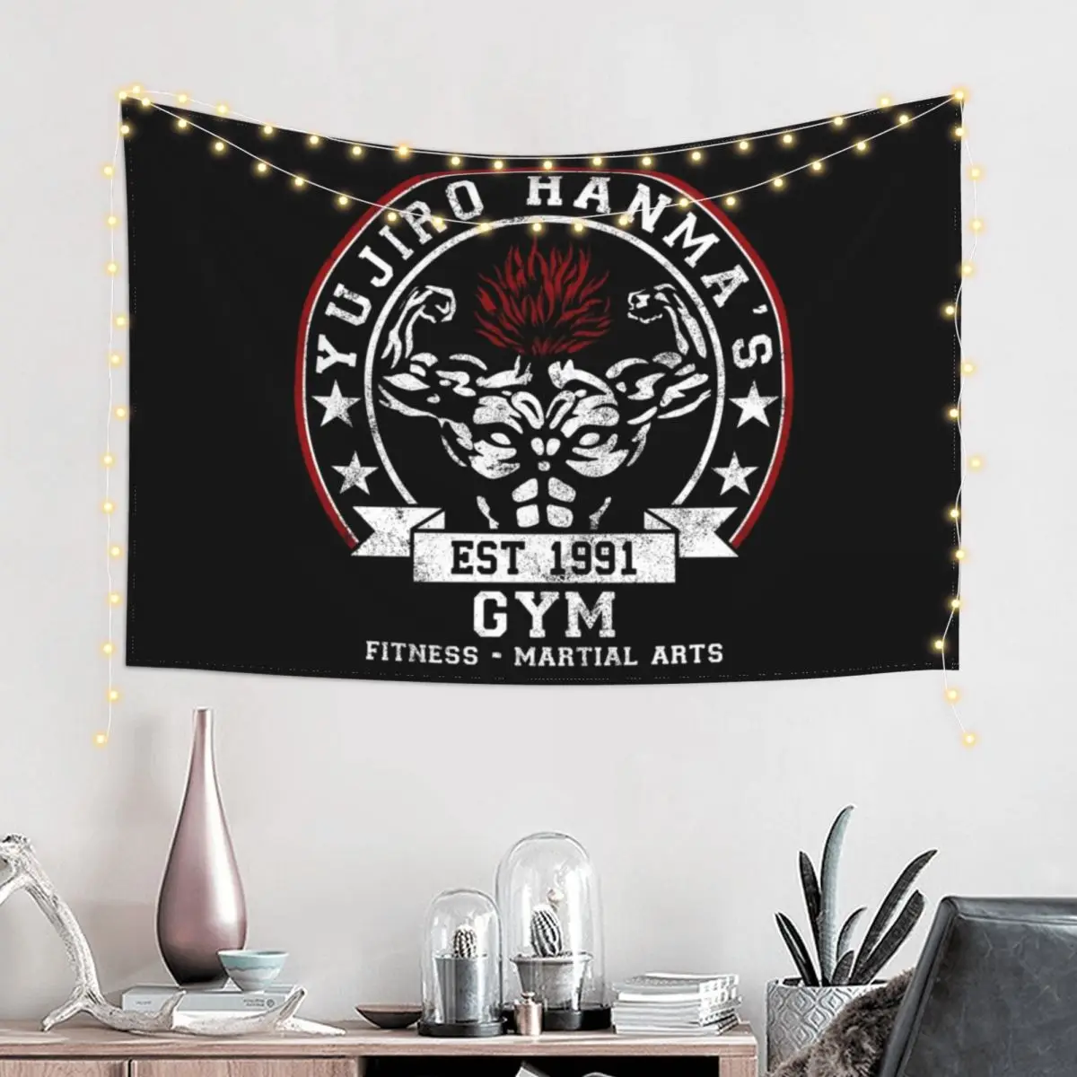 Strongest Gym on Earth Tapestry Outdoor Decoration Wall Decor Aesthetic Room Decoration Home Supplies Tapestry