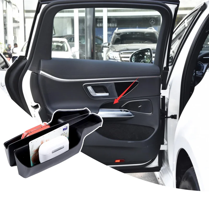 Bb-para mercedes benz classe e w214 2024 caixa de armazenamento da porta do carro organizador bandeja maçaneta da porta inserção bolso