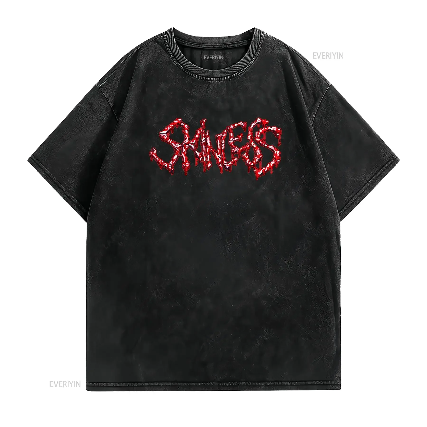 Skinless T Shirt vintage Washed designer clothes Comfortable Top For Everyday Wear Slightly fashion Versatile Casual Breathable