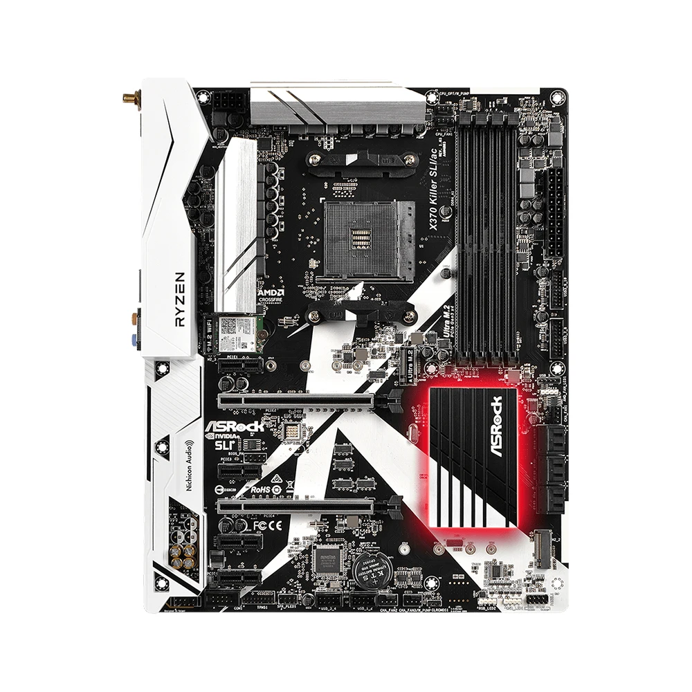 ASRock X370 Killer SLI/ac Motherboard Support Ryzen 9 5950X Ryzen 7 5700X3D Ryzen 5600 CPU AMD X370 Dual Channel DDR4 M.2 NVME