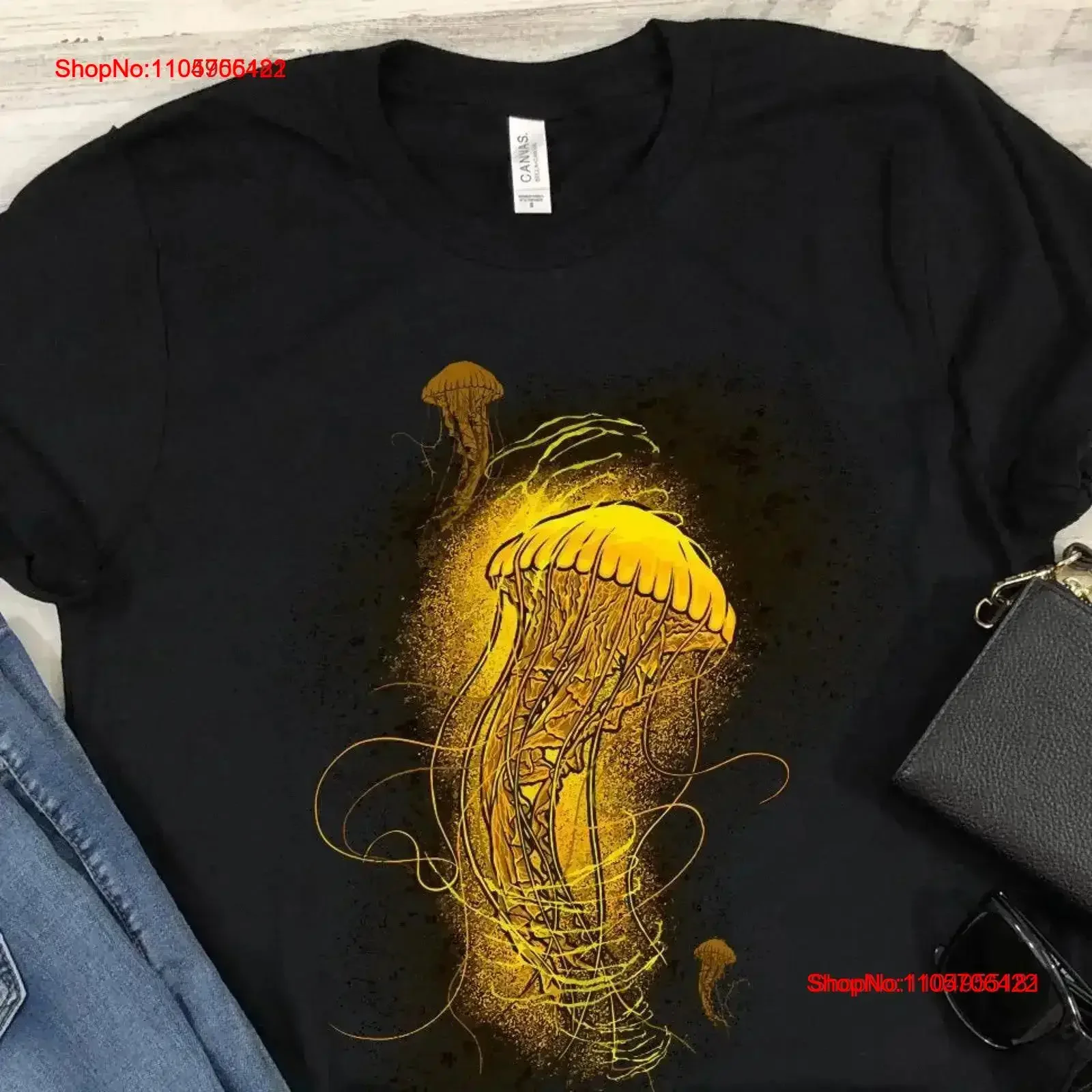 Jellyfish T Shirt Marine Biology Sea Life Distressed Biologist for Men and Women vintage Washed streetwear homme Versatile