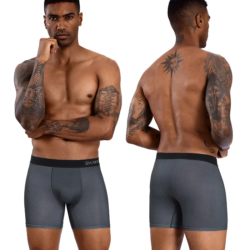 Calzoncillos de poliéster para hombre, ropa interior Sexy de Color sólido, bóxer de alta calidad, bañadores cortos, 6 piezas, novedad