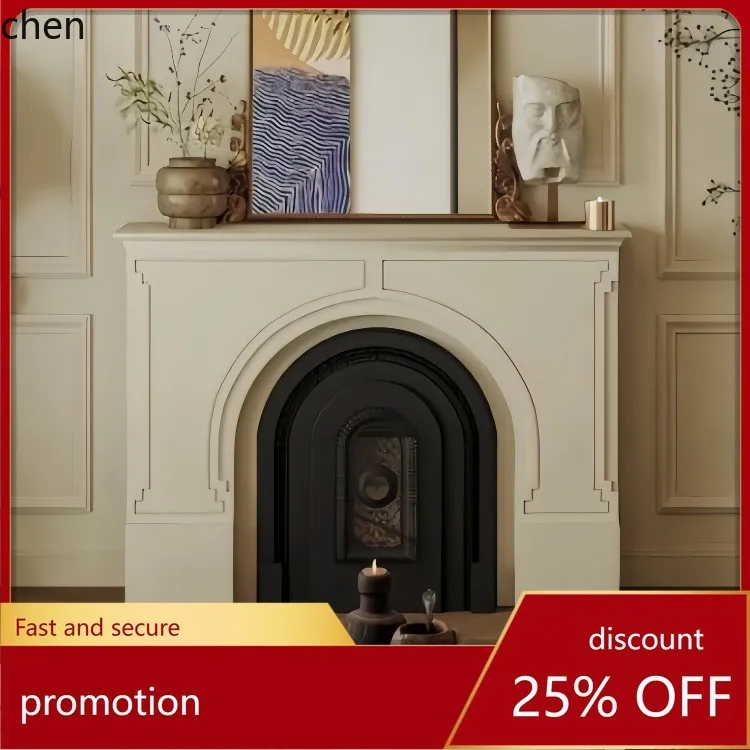 PYH Solid Wood Fireplace Frame Modern Minimalist Entrance Cabinet Living Room Simulated Fireplace Decorative Cabinet
