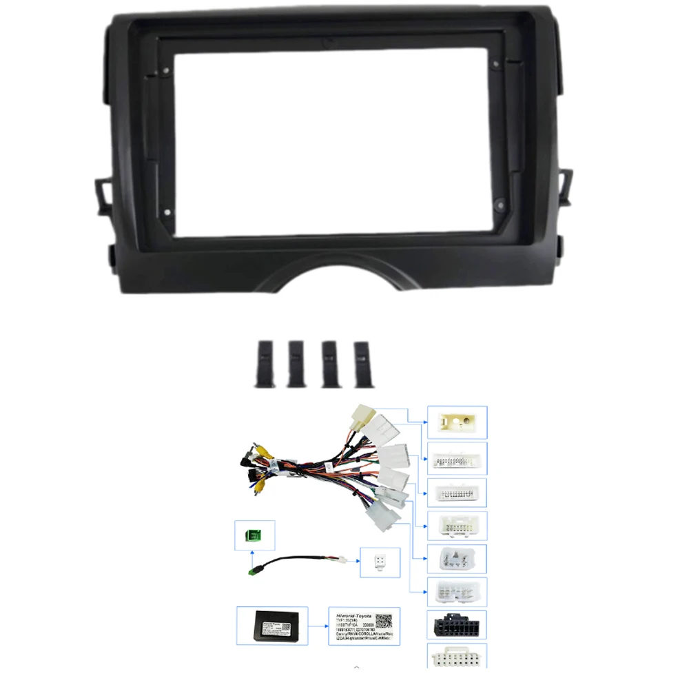 9″ Android Car Stereo Frame & Fascia Kit for Toyota Reiz Mark X 2010‑2020 | Dash Panel + CANBUS Box + Cable Harness Adapter